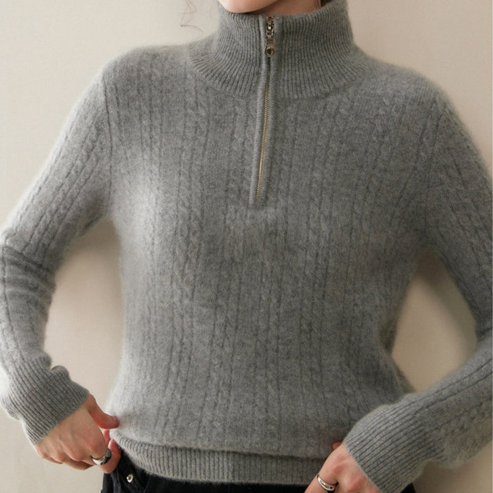 Flintknit – Cashmere Zip Sweater - Hilltop Nord