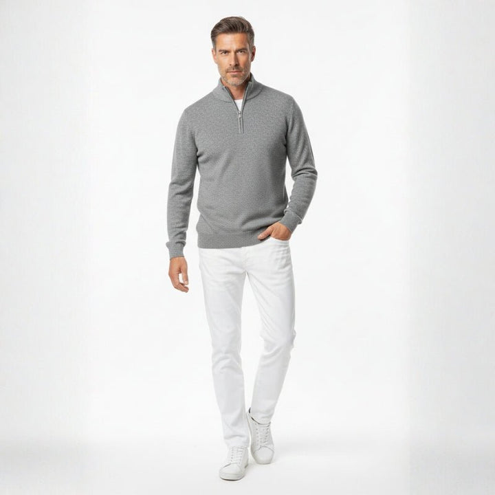 Stellan – Wool Half - Zip Sweater - Hilltop Nord