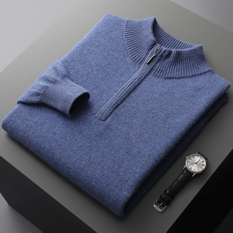 Stellan – Wool Half - Zip Sweater - Hilltop Nord