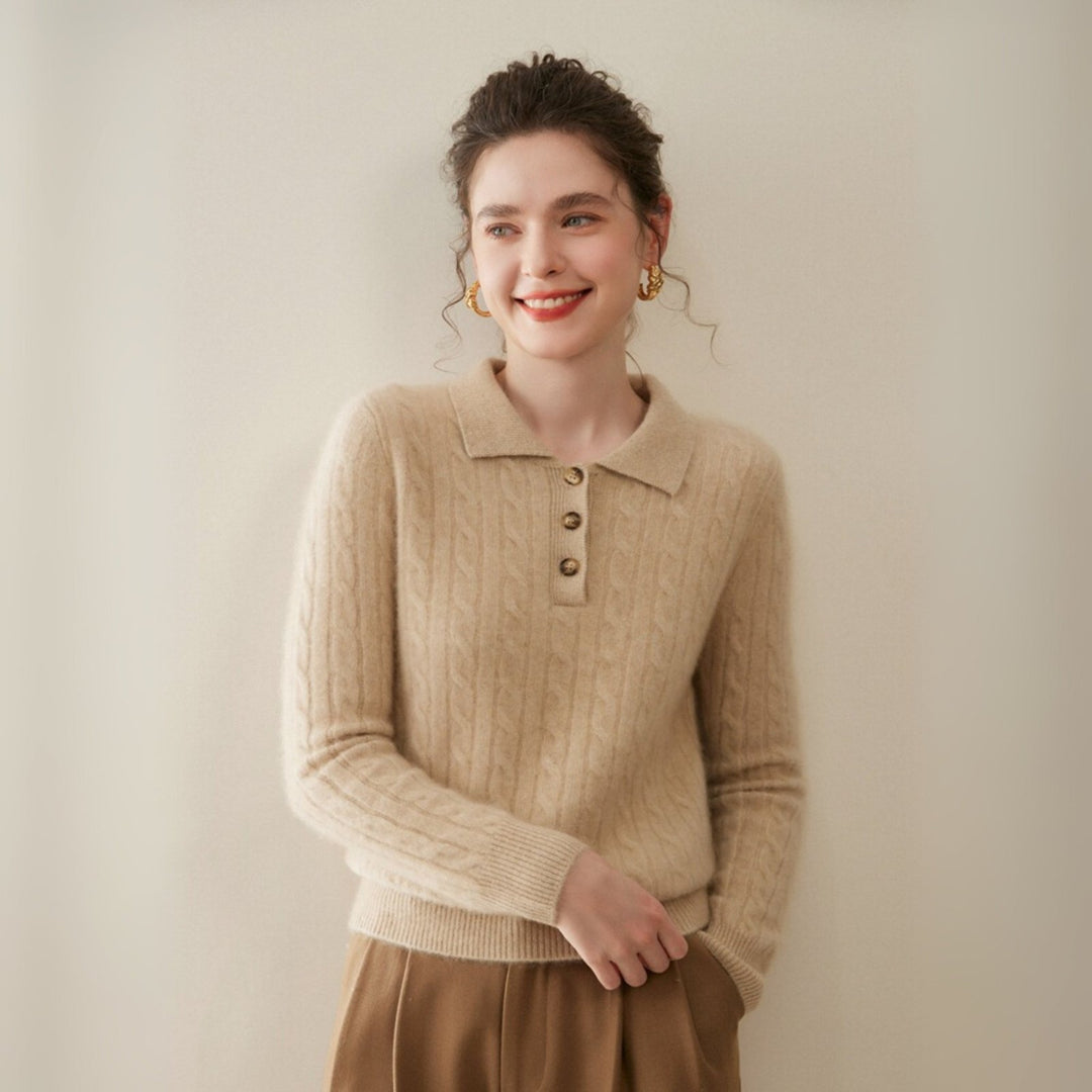 Mistloom – Cashmere Polo Sweater - Hilltop Nord