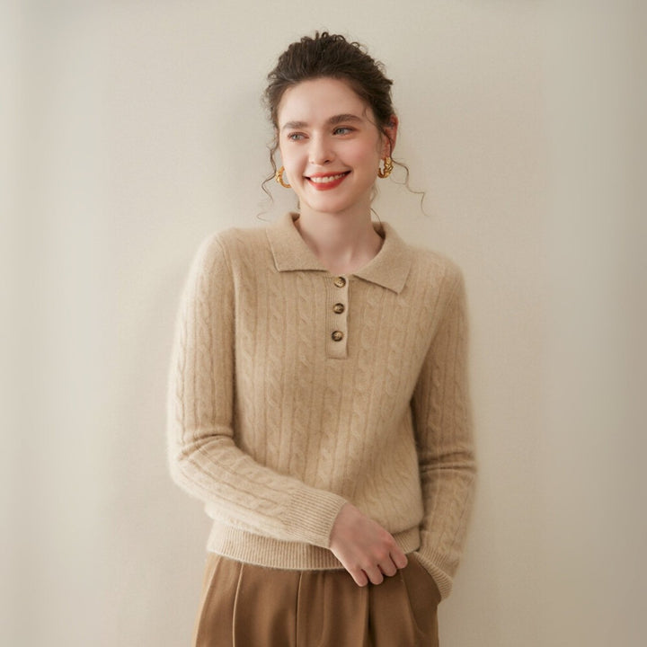 Mistloom – Cashmere Polo Sweater - Hilltop Nord