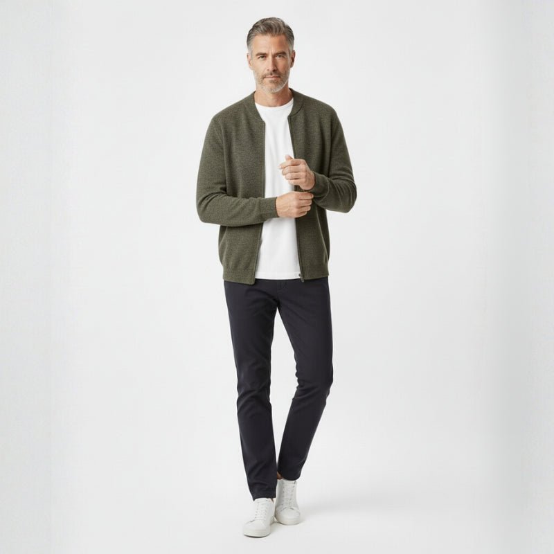 Fairmont - Wool Zip Cardigan - Hilltop Nord