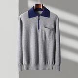 Weston - Cashmere Wool Zip Sweater - Hilltop Nord