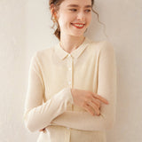 Baythread – Mulberry Silk Collared Cardigan - Hilltop Nord