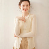 Baythread – Mulberry Silk Collared Cardigan - Hilltop Nord