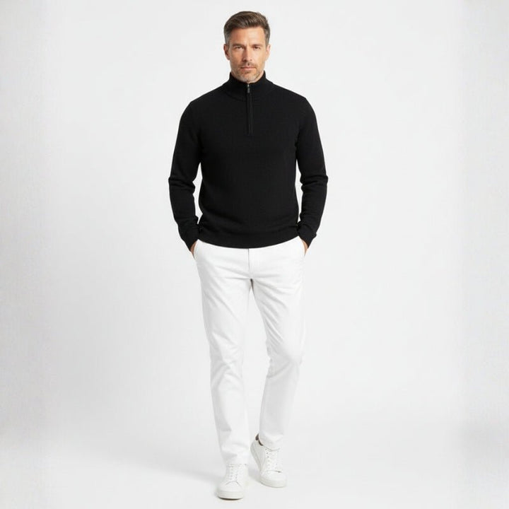 Stellan – Wool Half - Zip Sweater - Hilltop Nord