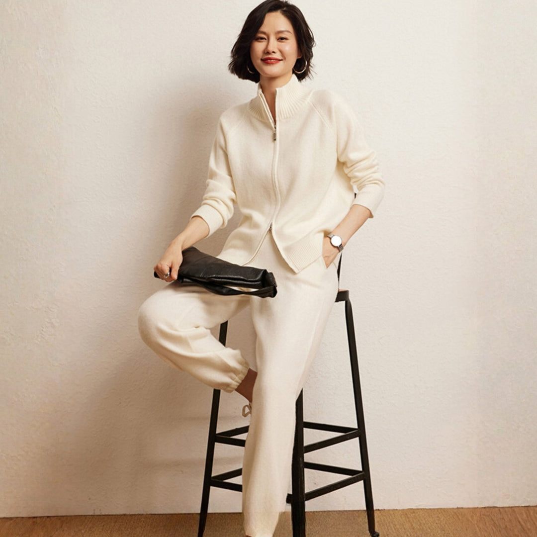 Crestflow – Cashmere Wool Zip Cardigan - Hilltop Nord