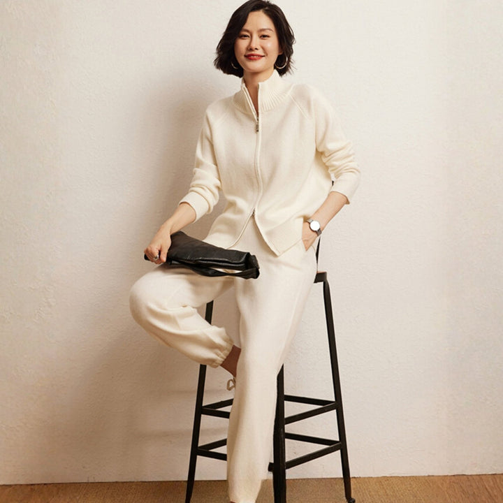 Crestflow – Cashmere Wool Zip Cardigan - Hilltop Nord