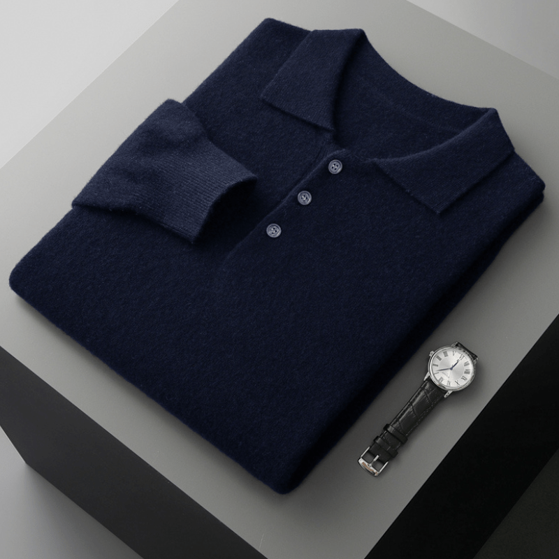 Theo – Wool Knit Polo - Hilltop Nord