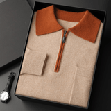 Weston - Cashmere Wool Zip Sweater - Hilltop Nord