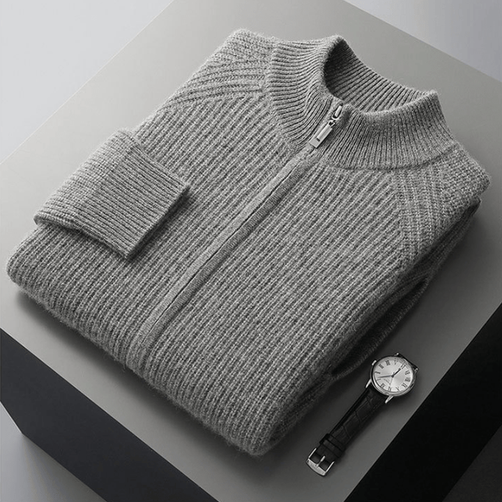 Northwood - Cashmere Wool Ribbed Jacket - Hilltop Nord