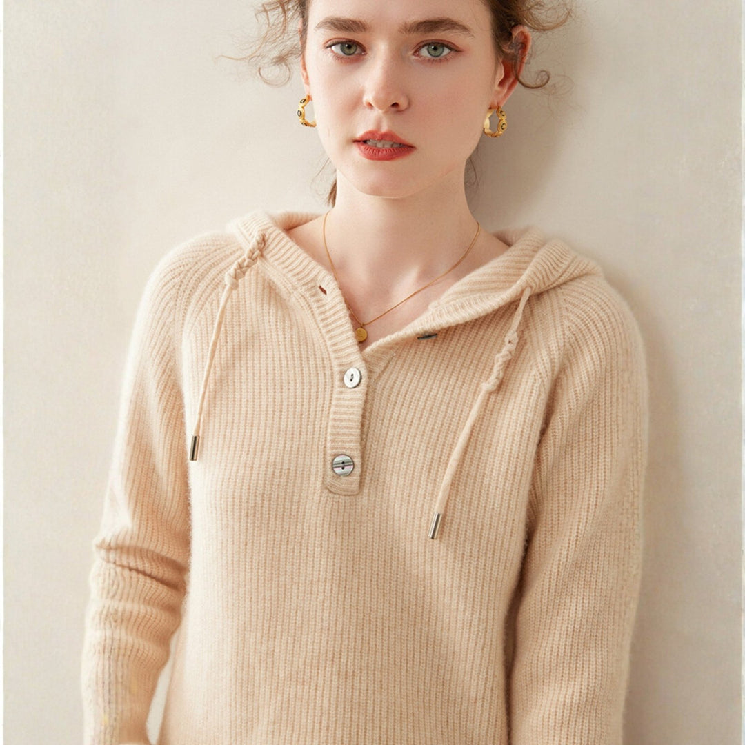 Loomhaven – Cashmere Wool Hooded Cardigan - Hilltop Nord