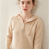 Loomhaven – Cashmere Wool Hooded Cardigan - Hilltop Nord