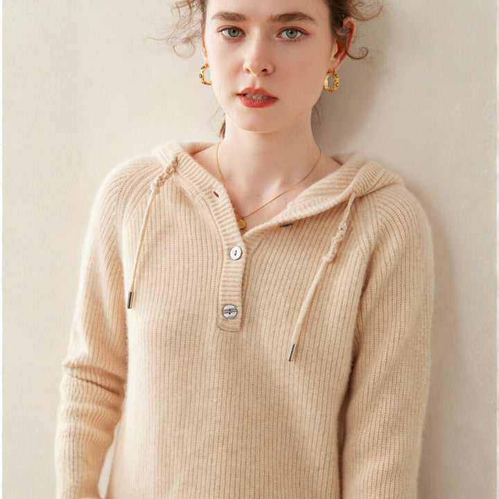 Loomhaven – Cashmere Wool Hooded Cardigan - Hilltop Nord