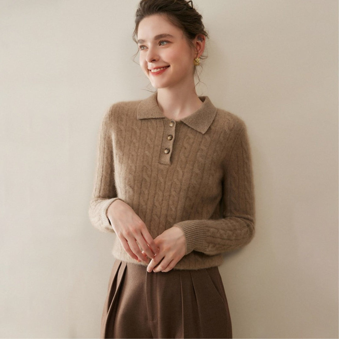 Mistloom – Cashmere Polo Sweater - Hilltop Nord