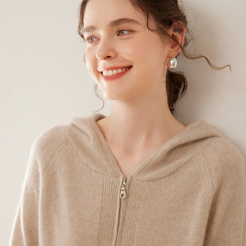 Selin – Cashmere Zip - Up Hoodie - Hilltop Nord