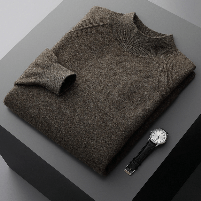 Rowan – Cashmere Wool Mock Neck Sweater - Hilltop Nord