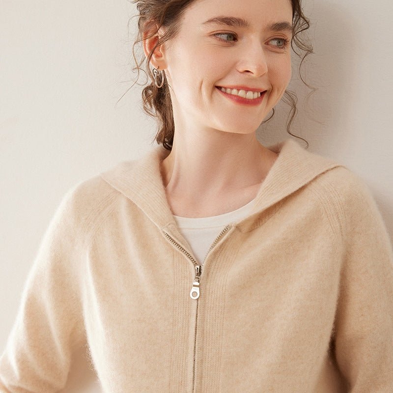 Selin – Cashmere Zip - Up Hoodie - Hilltop Nord