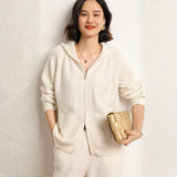 Galespire – Cashmere Wool Hooded Cardigan - Hilltop Nord