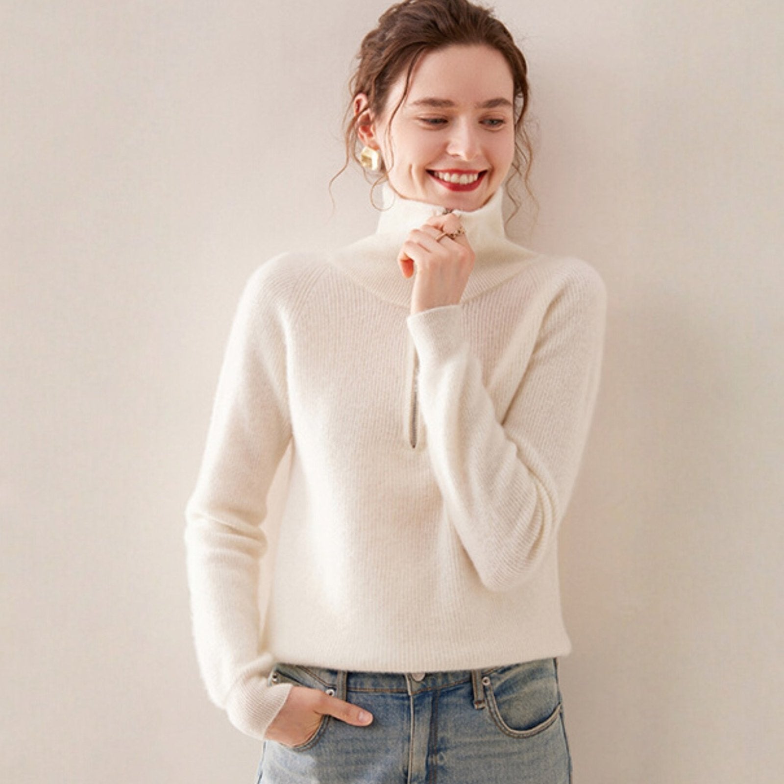 Willowblend – Wool Quarter - Zip Sweater - Hilltop Nord