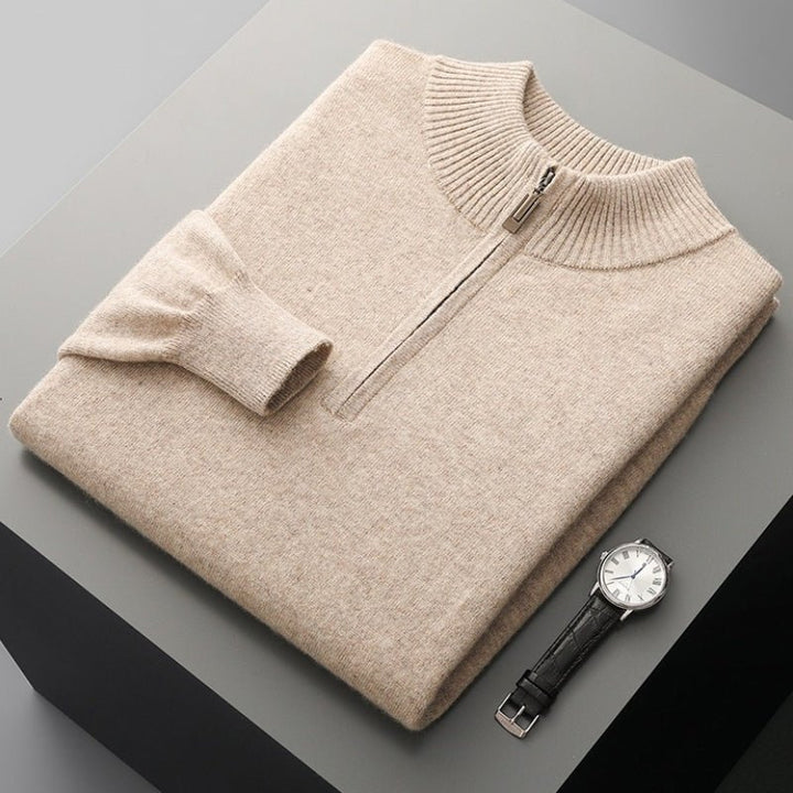 Stellan – Wool Half - Zip Sweater - Hilltop Nord