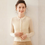 Baythread – Mulberry Silk Collared Cardigan - Hilltop Nord