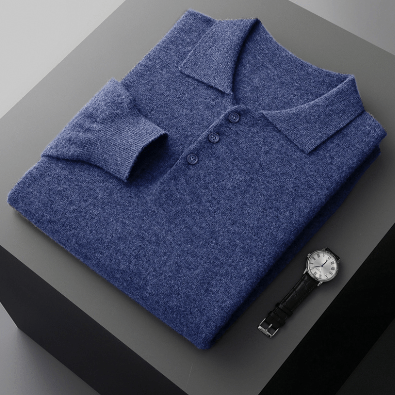 Theo – Wool Knit Polo - Hilltop Nord