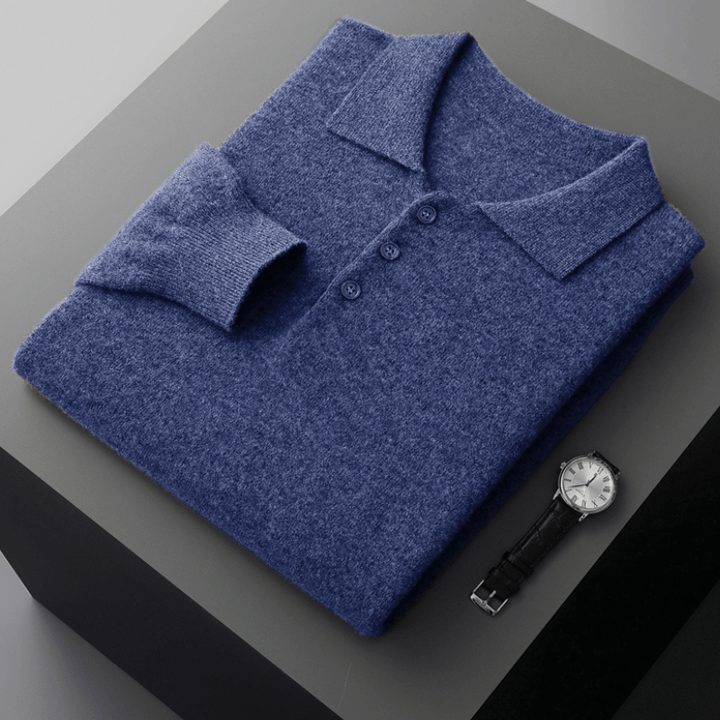 Theo – Wool Knit Polo - Hilltop Nord