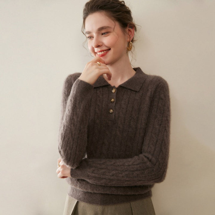 Mistloom – Cashmere Polo Sweater - Hilltop Nord