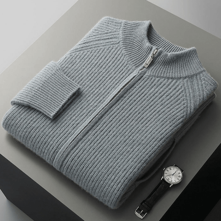 Northwood - Cashmere Wool Ribbed Jacket - Hilltop Nord