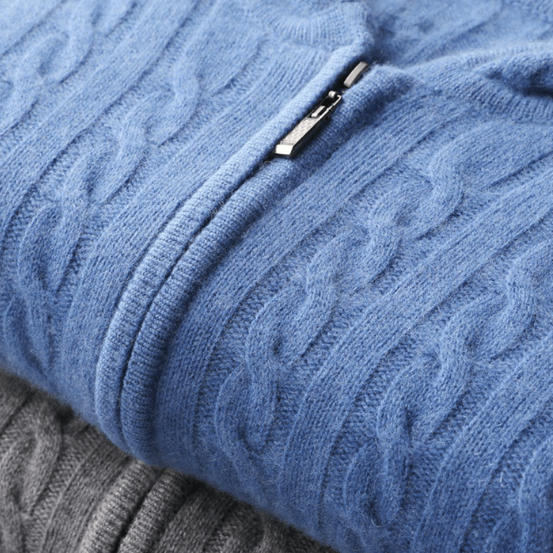 Bayridge - Cashmere Wool Cable Knit Hoodie - Hilltop Nord