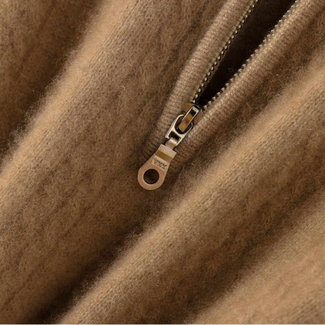 Flintknit – Cashmere Zip Sweater - Hilltop Nord