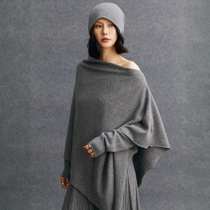 Snowfield – Cashmere Wool Poncho - Hilltop Nord