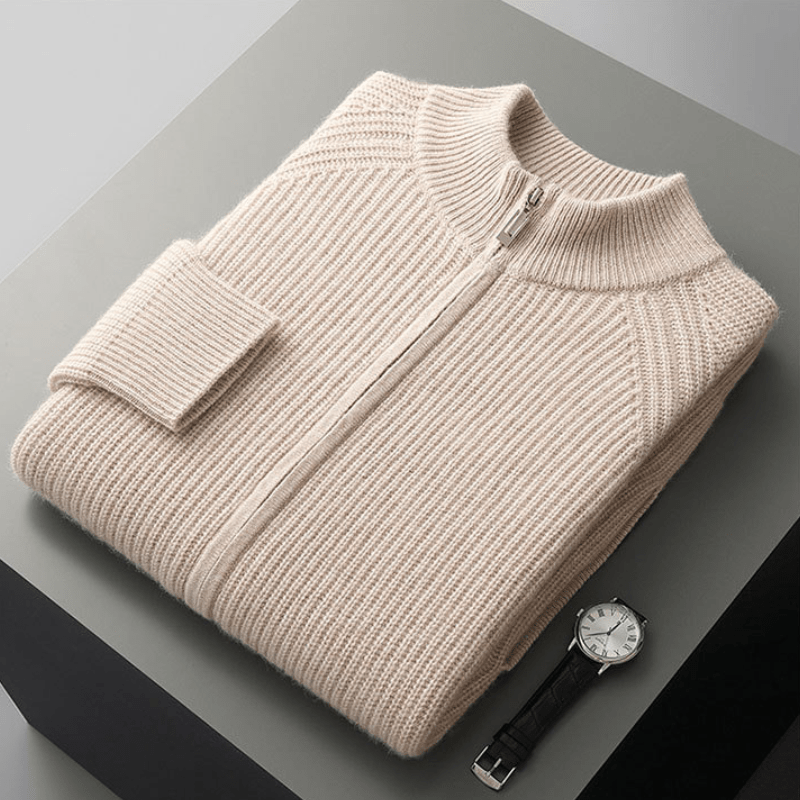 Northwood - Cashmere Wool Ribbed Jacket - Hilltop Nord