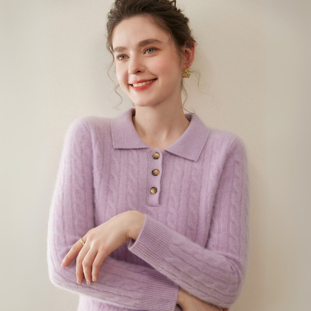 Mistloom – Cashmere Polo Sweater - Hilltop Nord