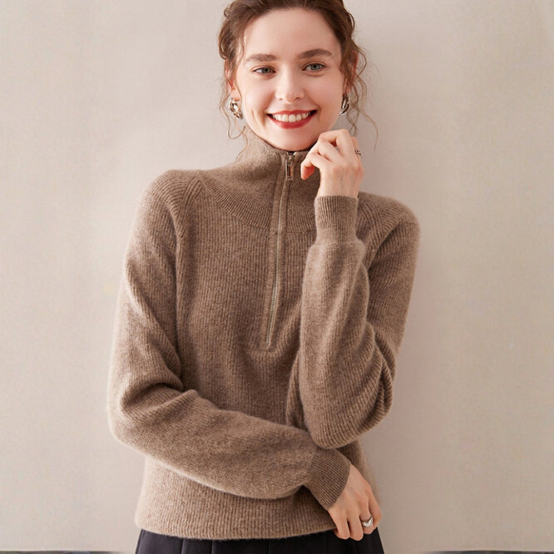 Willowblend – Wool Quarter - Zip Sweater - Hilltop Nord