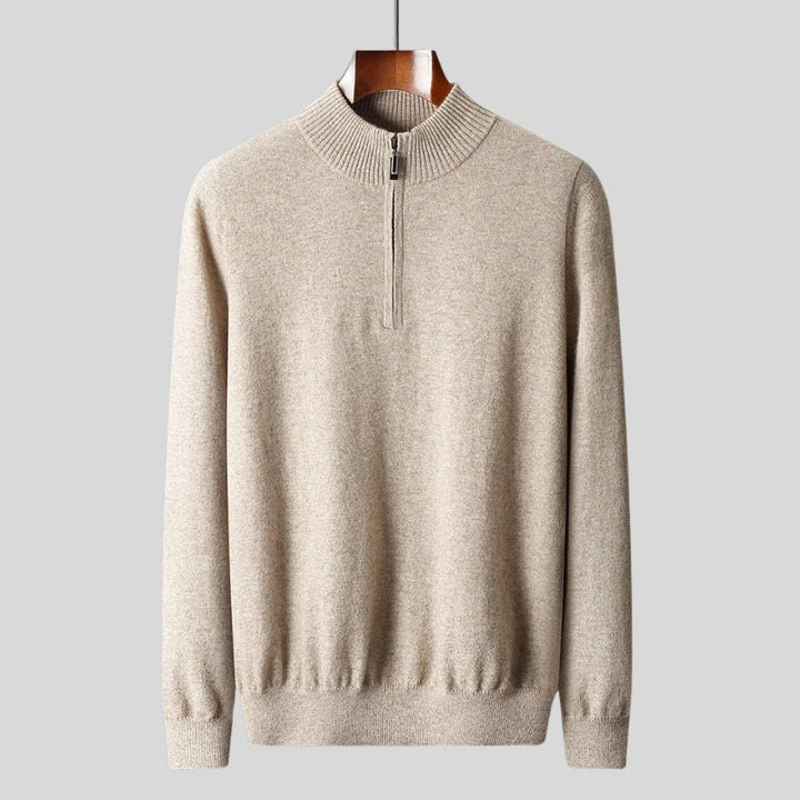 Stellan – Wool Half - Zip Sweater - Hilltop Nord