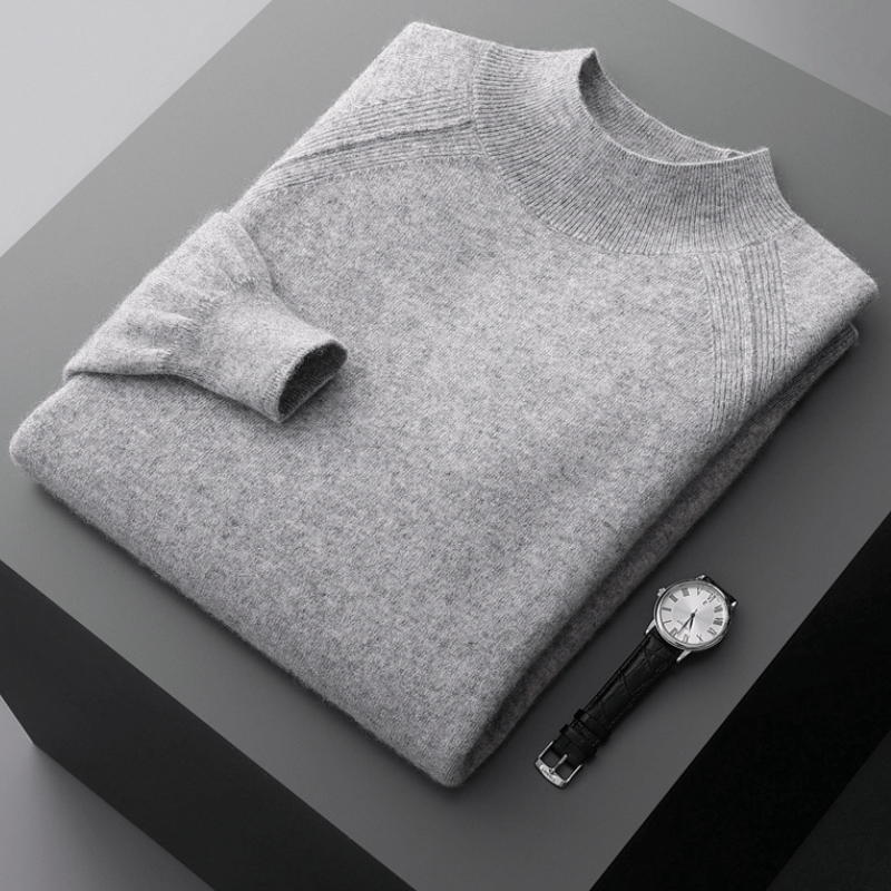Rowan – Cashmere Wool Mock Neck Sweater - Hilltop Nord