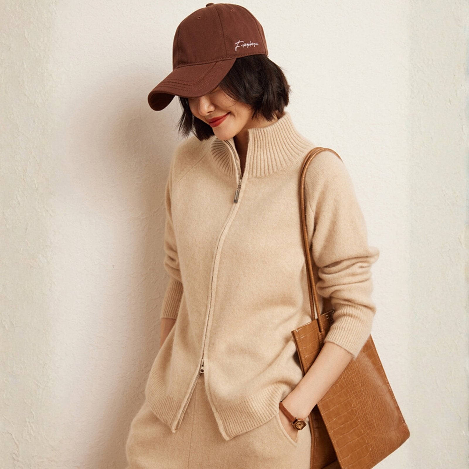 Crestflow – Cashmere Wool Zip Cardigan - Hilltop Nord