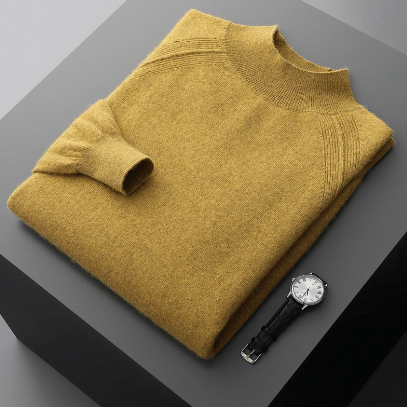 Rowan – Cashmere Wool Mock Neck Sweater - Hilltop Nord
