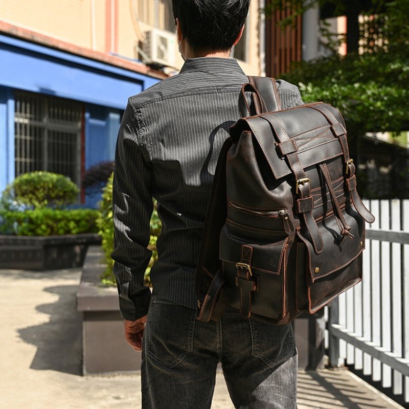 Ridgeborne – Leather Backpack - Hilltop Nord