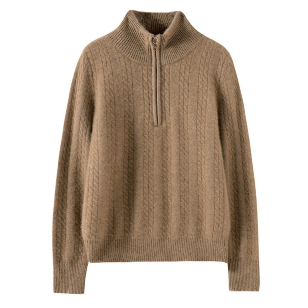 Flintknit – Cashmere Zip Sweater - Hilltop Nord