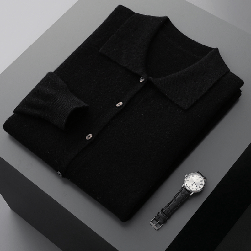 Sanford - Wool Button - Up Polo Cardigan - Hilltop Nord