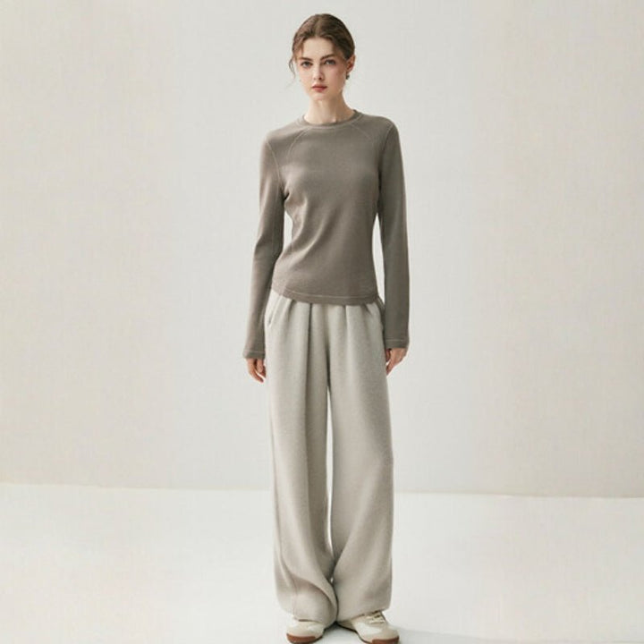 Brooklane – Wool Long - Sleeve Top - Hilltop Nord