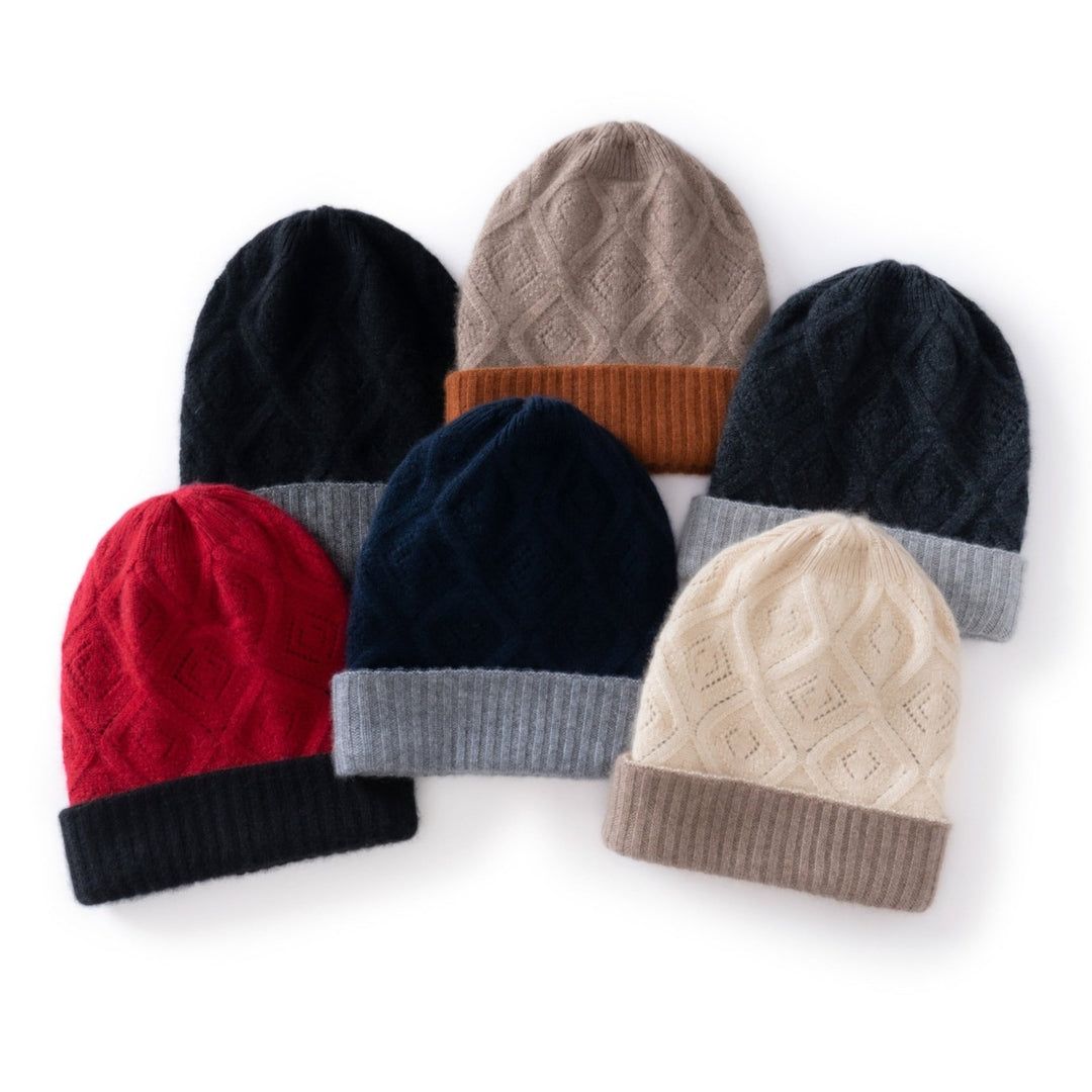 DiamondDrift – Cashmere Wool Beanie - Hilltop Nord