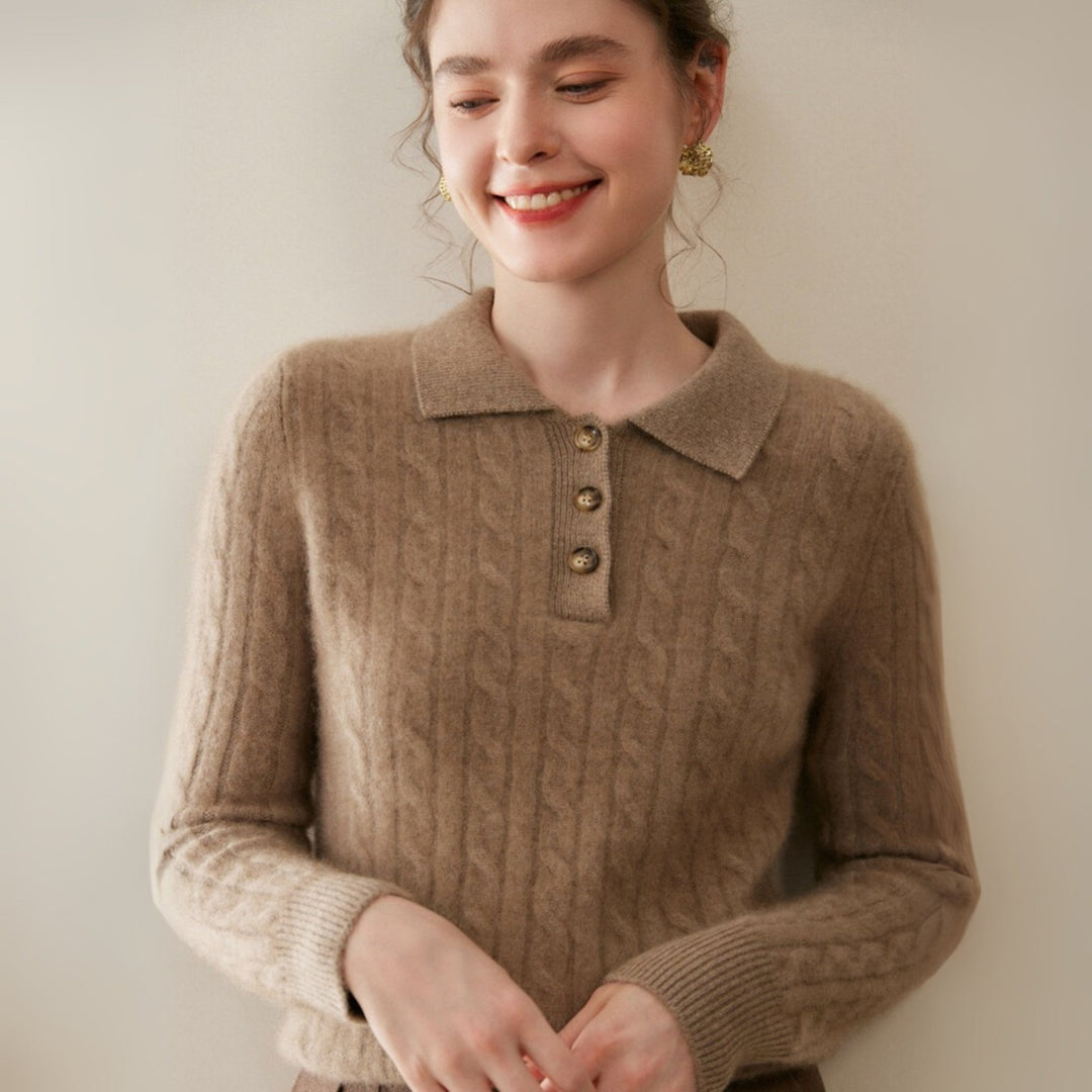 Mistloom – Cashmere Polo Sweater - Hilltop Nord