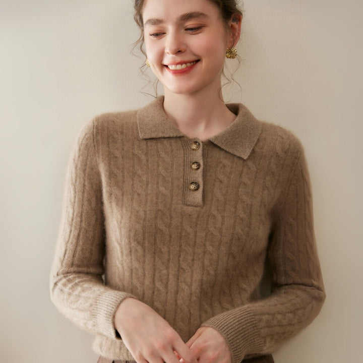 Mistloom – Cashmere Polo Sweater - Hilltop Nord