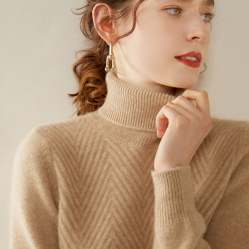 Arlo - Cashmere Wool Mock Neck Sweater