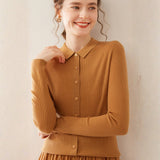 Baythread – Mulberry Silk Collared Cardigan - Hilltop Nord