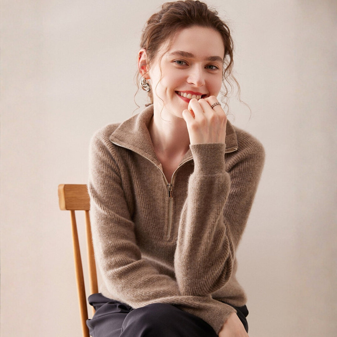 Willowblend – Wool Quarter - Zip Sweater - Hilltop Nord